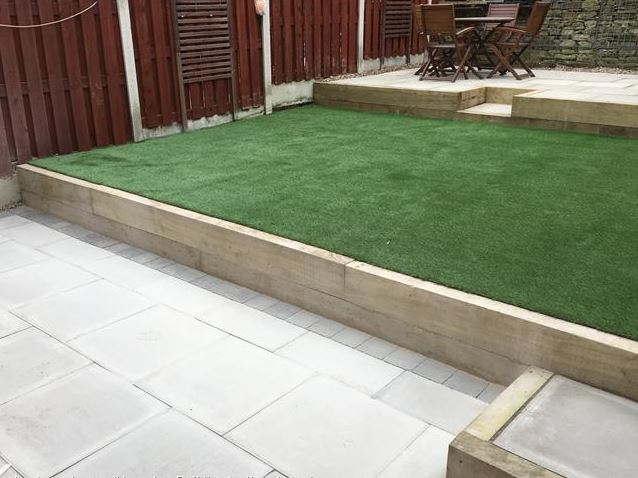 Landscaping project back yard completed